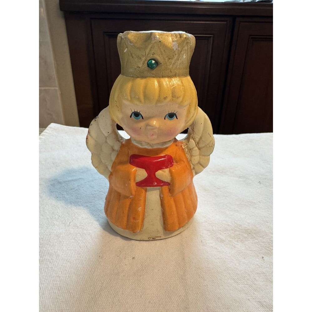 Vintage Angel Christmas Carilor Candle Holder